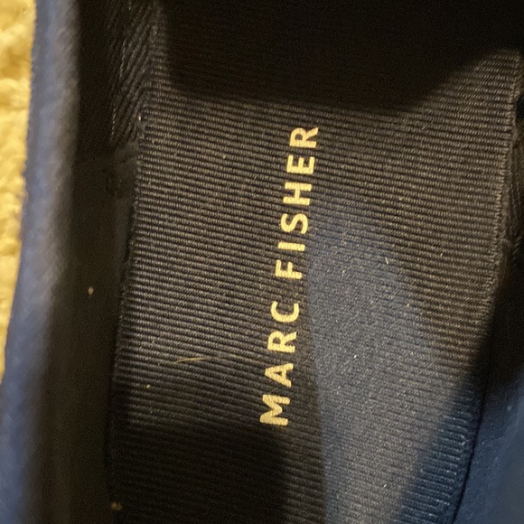 ❤️Marc Fisher Sneaker Deyla Knit Logo Comfort Womens Slip On Blue Size 7… - Picture 4 of 5